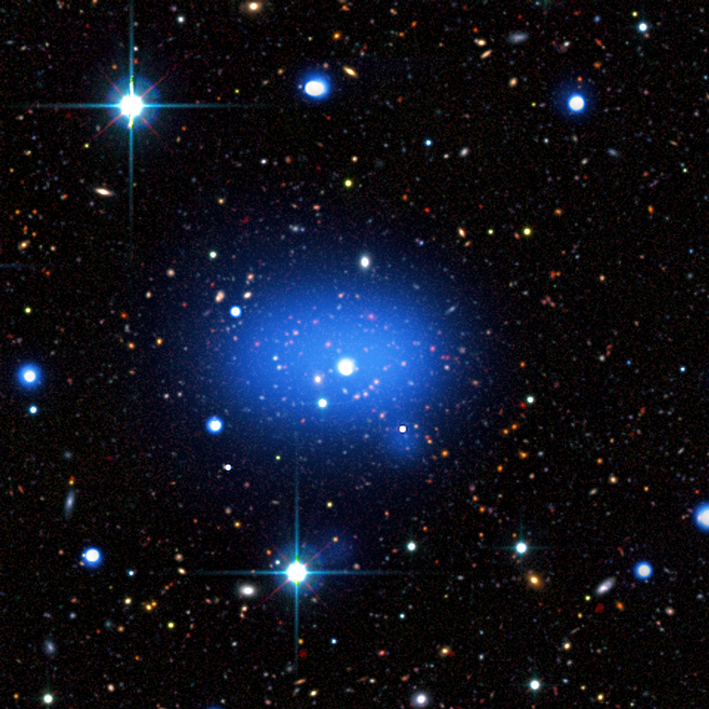 true color image of the most distant cluster known